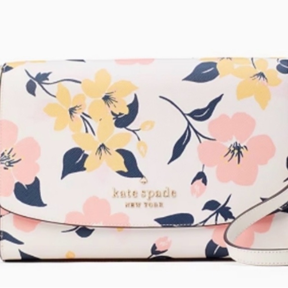 kate spade ♠️ Lily Blossom Print Convertible Crossbody - Picture 12 of 12